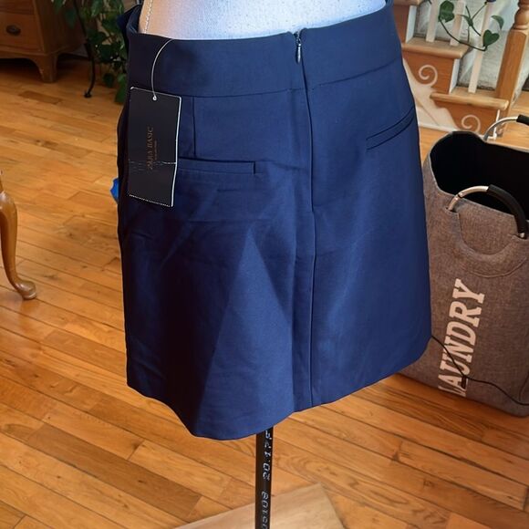 NWT Zara Blue A-line Mini Skirt - EURO Pricing - Picture 5 of 7